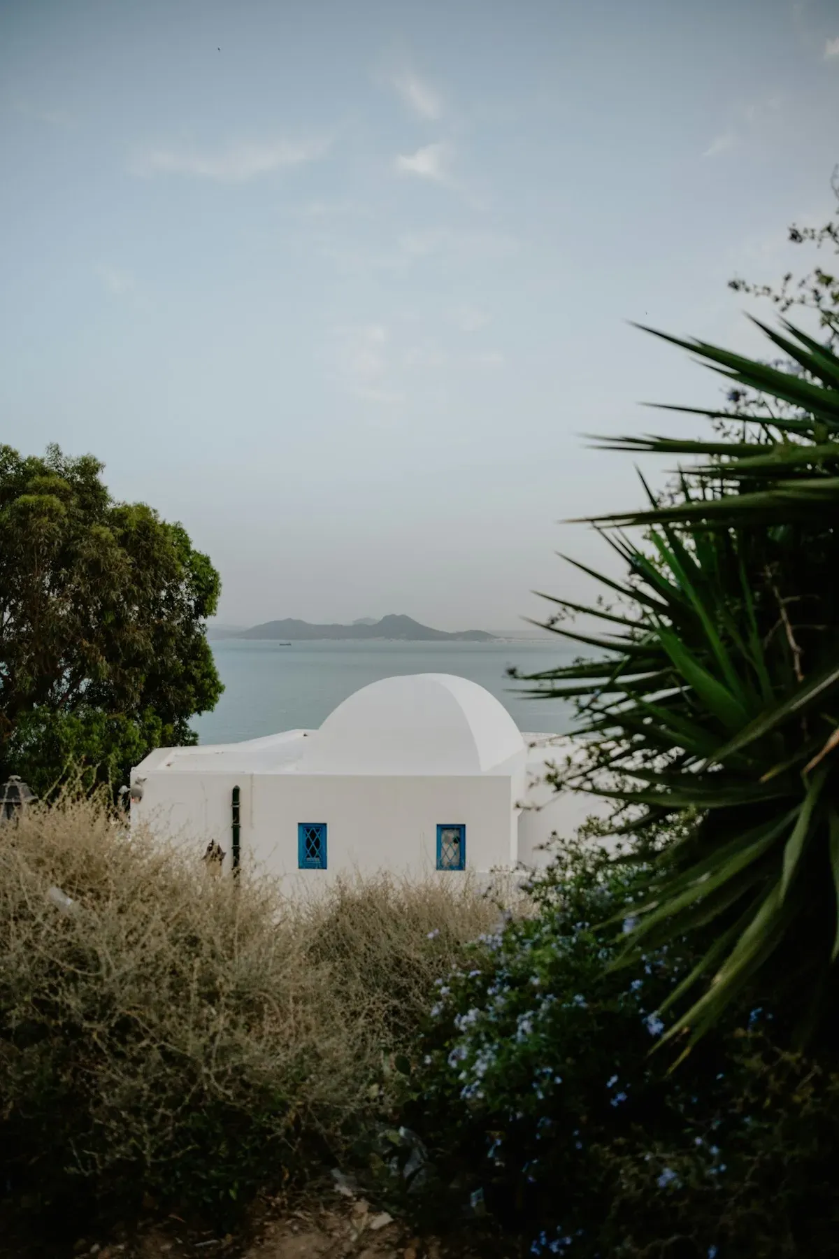 White and blue architecture in Sidi Bou Said, Tunisia